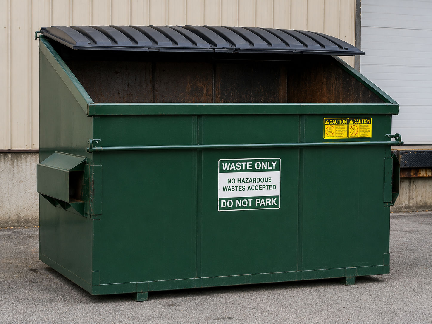 Dumpster after service